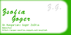 zsofia goger business card